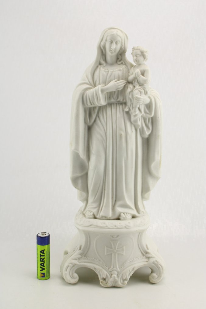 Άγαλμα, Madonna and Child - 26 cm - Μη εφυαλωμένη πορσελάνη #1.0