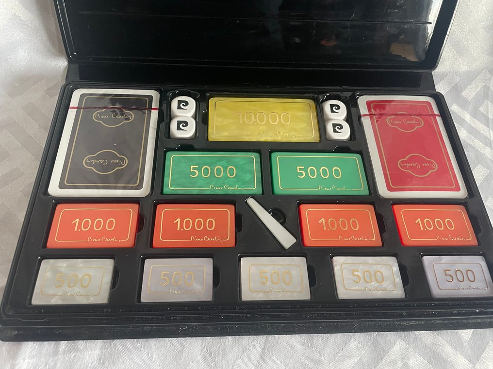 Poker-Set - Pierre Cardin Vintage - Fiches - Carte - Dadi - Bridge - Poker #1.0