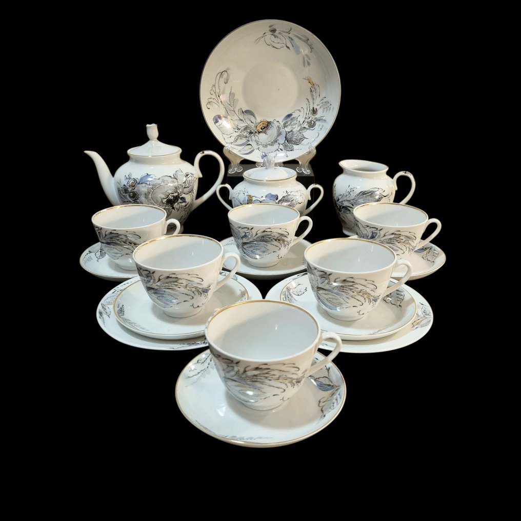 Lomonosov Imperial Porcelain Factory - Σερβίτσιο καφέ και τσαγιού (16) - Πορσελάνη - Υπηρεσία τσαγιού #1.0