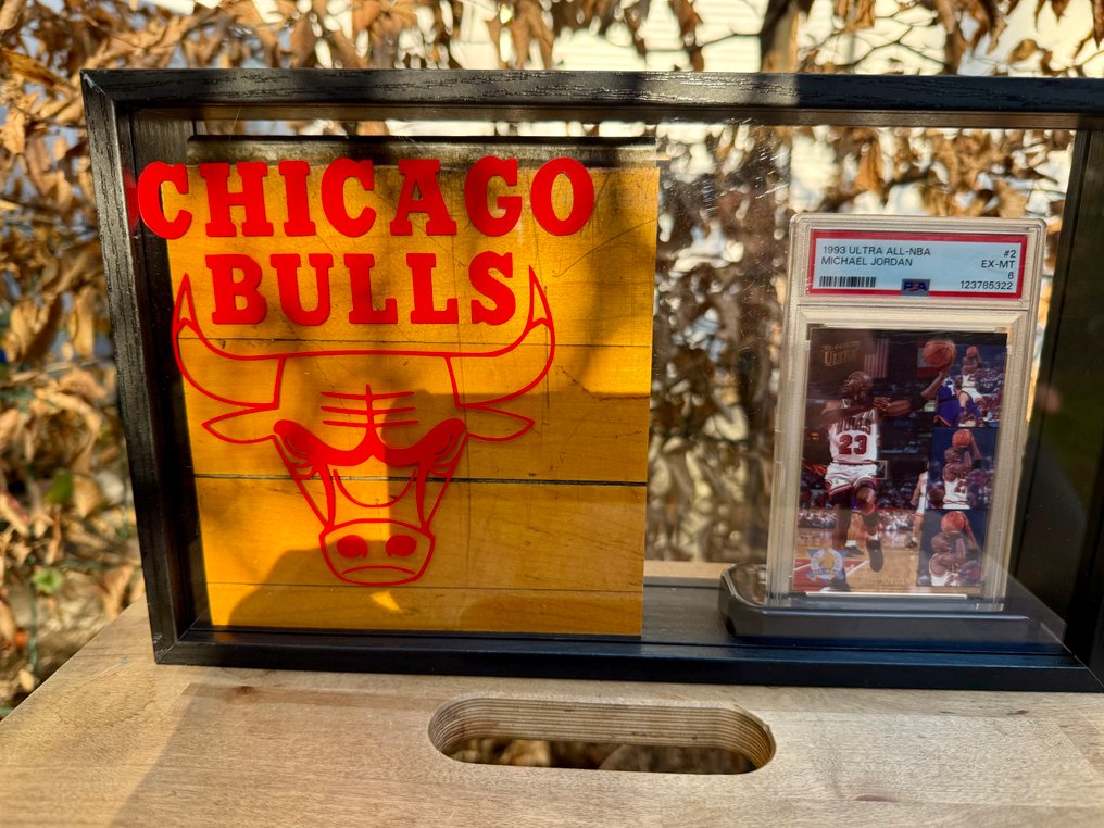 芝加哥公牛队, Fleer Ultra 1993 Trading Card (PSA 6) / framed - NBA - Michael Jordan - 1994 - 硬木地板 #3.2