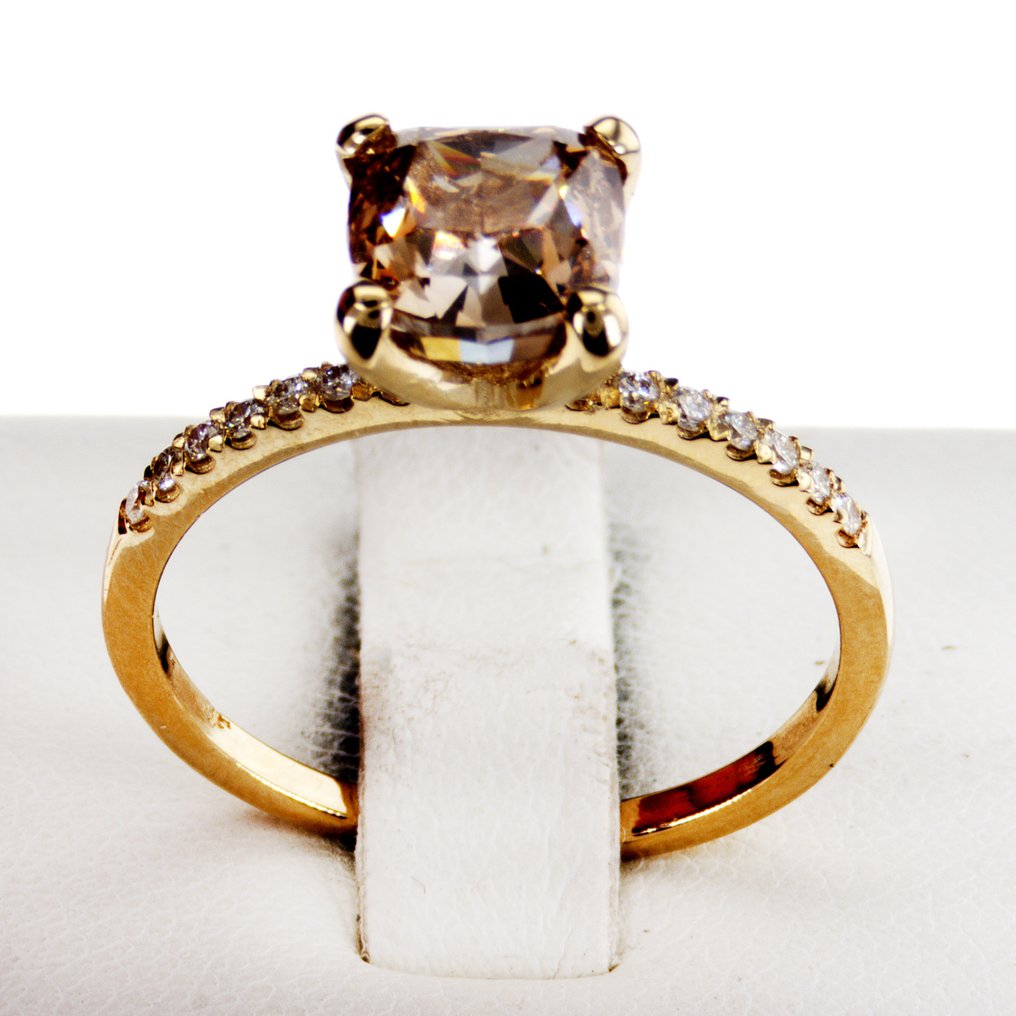 没有保留价 - 订婚戒指 - 14K包金 黄金 -  2.68ct. tw. 钻石 (天然色彩的) - 钻石 #3.2