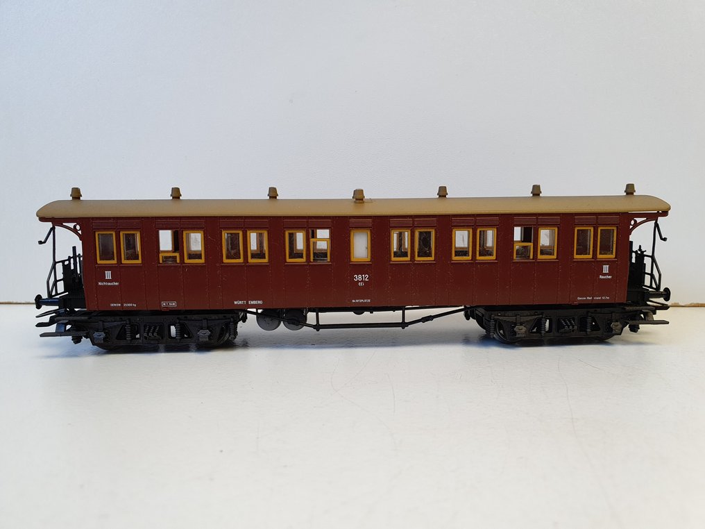 Märklin H0 - 4210+4211+4213+4214 - Σετ επιβατικού τρένου μοντελισμού (4) - Αφορά 4 γερμανικά ταχεία επιβατικά βαγόνια. - K.W.St.E. #4.3