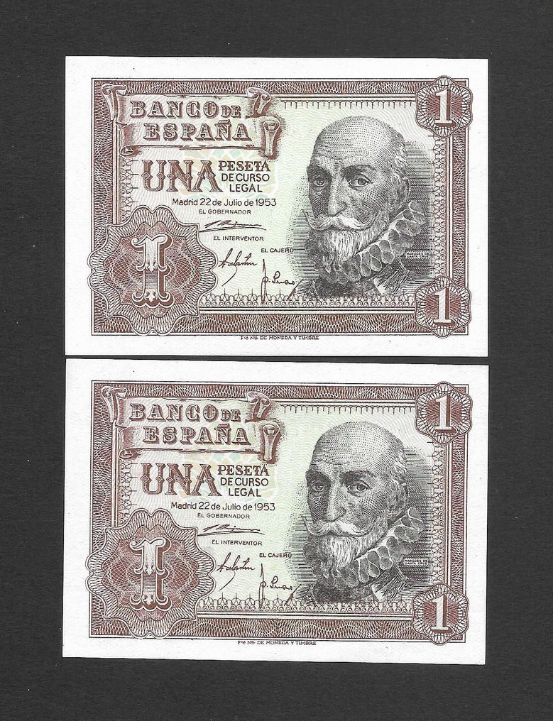 西班牙. - 14 Banknotes Consecutive - various dates  (沒有保留價) #3.2