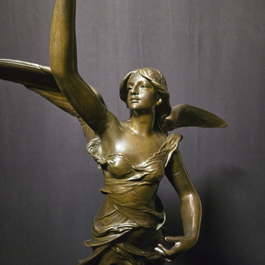 HPLE - 雕刻, La Pensee - 78 cm - 青銅色, 大理石 #4.3