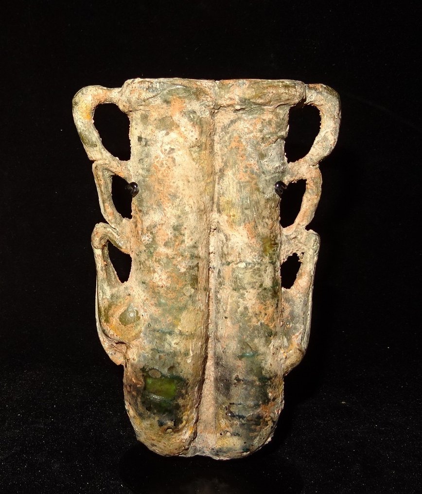 古罗马 公元2世纪玻璃双香膏瓶 #1.0