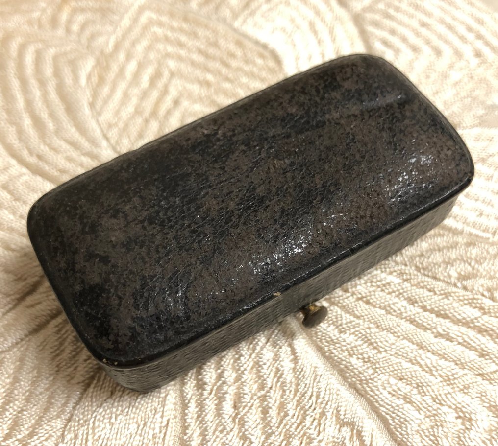 没有保留价 - 胸针 - 18K包金 玫瑰金, 银 -  0.10ct. tw. 钻石 (天然)  - 珍珠 - 1900 年 - 带盒 #4.3