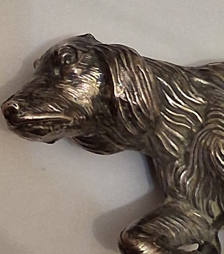 Figurine miniature - Cane setter laminato argento - Plaqué(e) argent #1.0