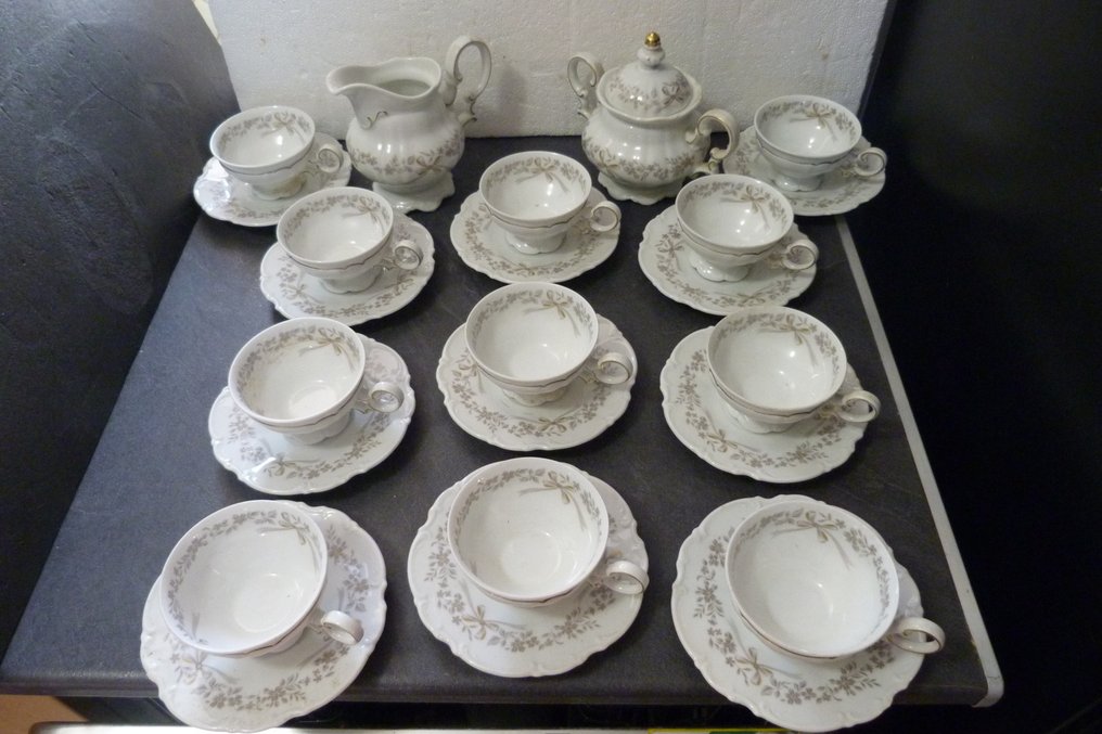 Lorenz Mutschenreuther - H.R - 咖啡/茶杯具組 - sylvia - 素瓷 - Limoges 瓷器 #1.0