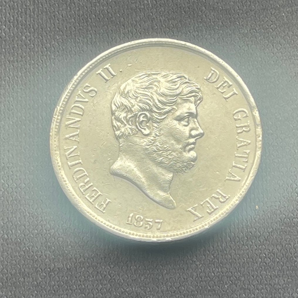 意大利，兩西西里王國 Ferdinando II di Borbone. Piastra da 120 Grana 1857  (沒有保留價) #4.3