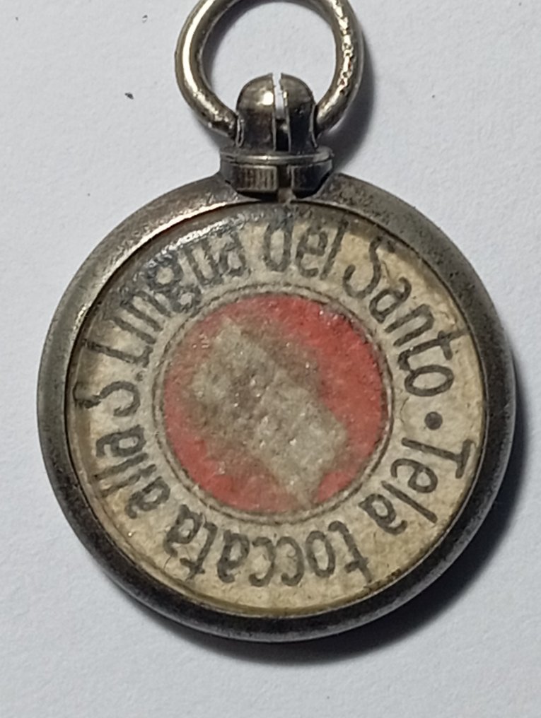  聖物匣 - 鍍銀, 玻璃, 紡織品 - 1850-1900 - Sant' Antonio da Padova  #1.0