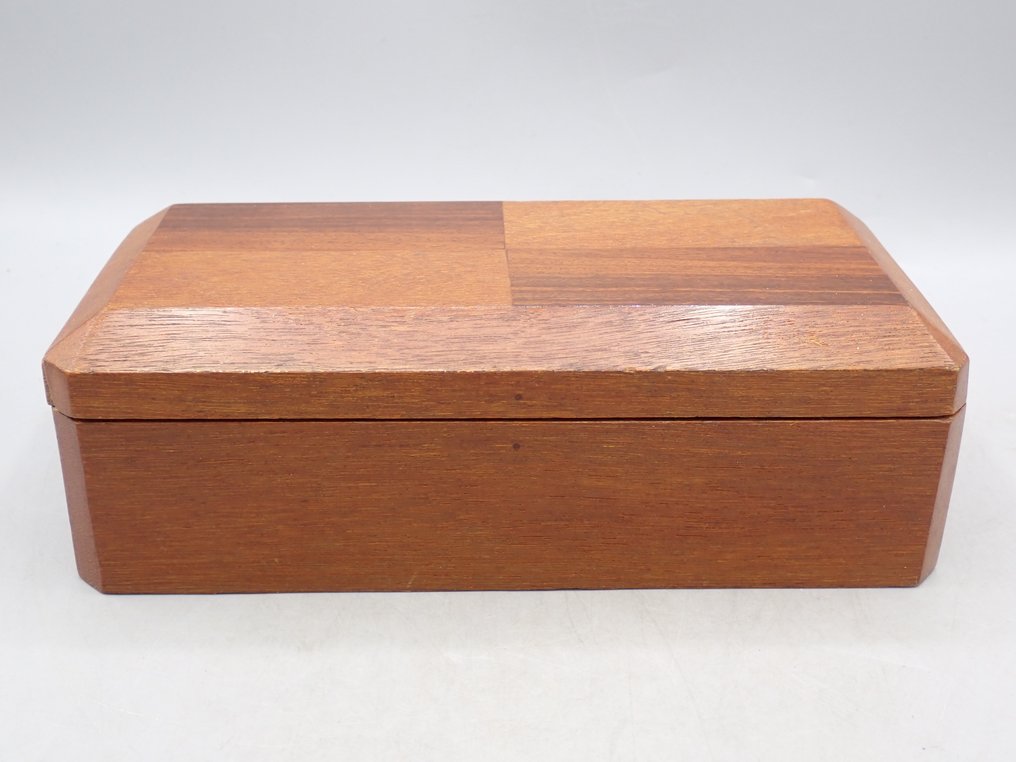 Doos - Octagonale dekselbox - Mahonie, Teak #1.0