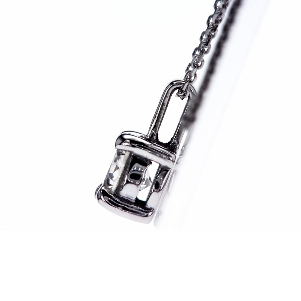 χωρίς τιμή ασφαλείας - Κολιέ - 14 καράτια Λευκός χρυσός -  0.61ct. tw. Διαμάντι (Φυσικό) #2.1