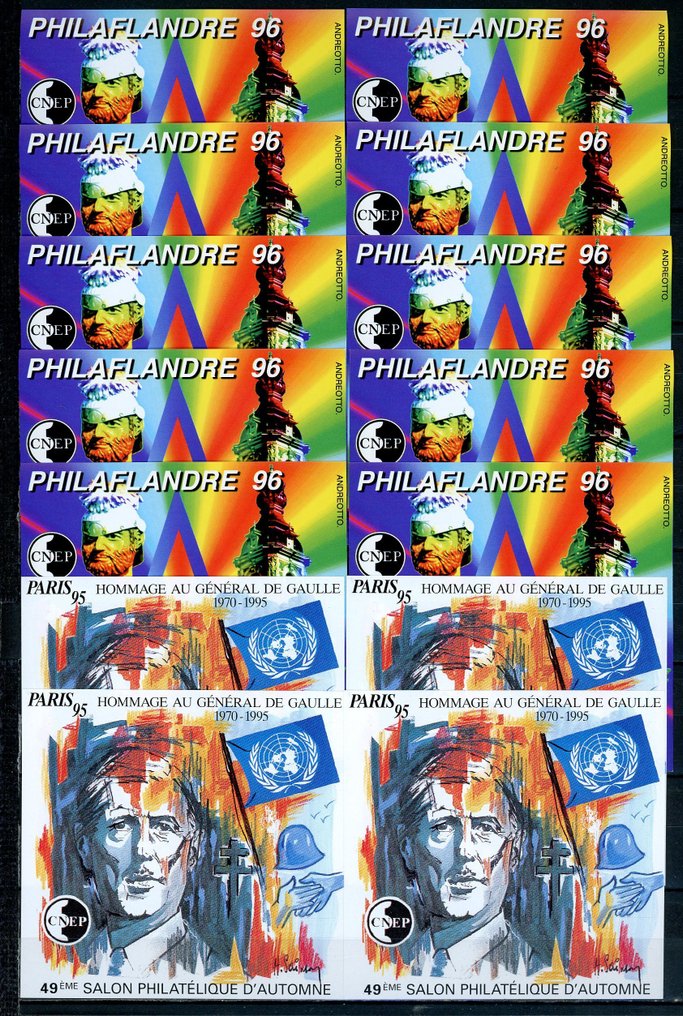 Γαλλία  - CT2 Bel σύνολο 30 μπλοκ ** ΜΗ ΔΟΝΤΕΛΩΤΑ CNEP πλευρά 1850 ευρώ #1.0