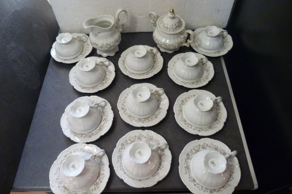 Lorenz Mutschenreuther - H.R - 咖啡/茶杯具組 - sylvia - 素瓷 - Limoges 瓷器 #3.2