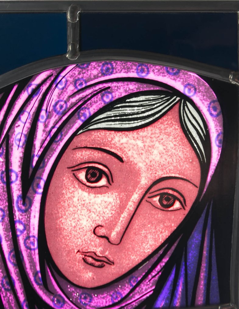 Παράθυρο βιτρό - Belgian school - 1960-1970, 1970-1980 - Μοναδικό παράθυρο "Madonna". #3.2