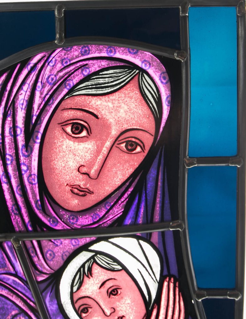 Παράθυρο βιτρό - Belgian school - 1960-1970, 1970-1980 - Μοναδικό παράθυρο "Madonna". #2.1