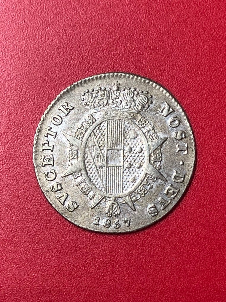 意大利. Leopoldo II di Lorena. 1/2 Paolo 1857 Gran Ducato di Toscana (没有保留价) #1.0