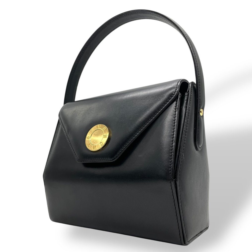 Givenchy - Vintage Top Handle Formal Handbag Calfskin Leather Gold Hardware - Borsa a mano #1.0