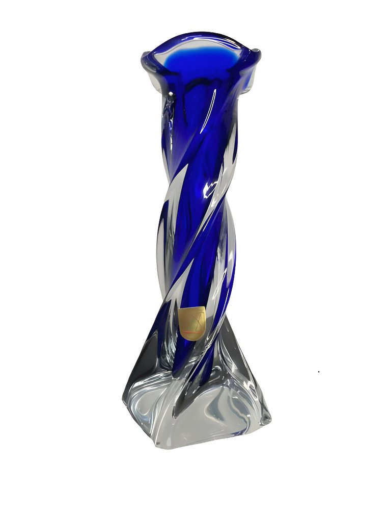 Cobalt Blue Sommerso - Bohemian Glass, 1970s - Βάζο - Κρύσταλλο - χειροποίητο #1.0