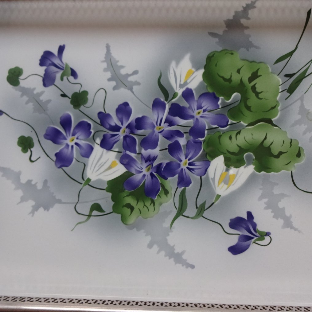 ART DECO Jugendstil - Vassoio - Ceramica, Metallo #4.3