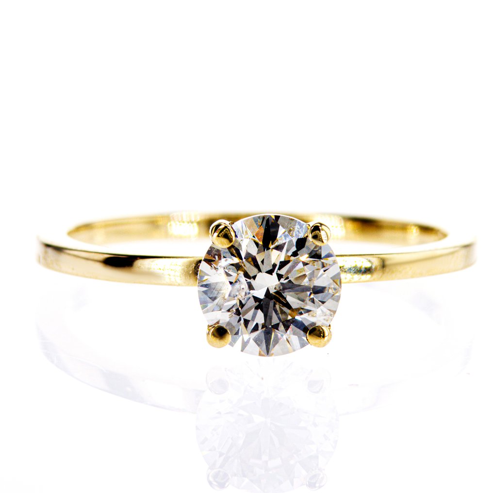 沒有保留價 - 訂婚戒指 - 14 克拉 黃金 -  1.04ct. tw. 鉆石 (天然) #1.0