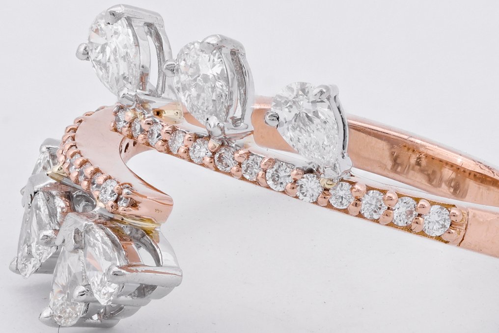 Bague - 18 carats Or jaune - 0.73ct. tw. Diamant (Naturelle) - Diamant #2.1