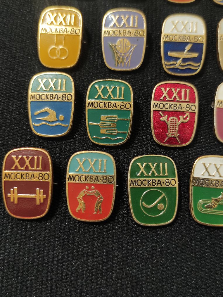 1980 - Συλλογή παλαιών μεταλλίων Ολυμπιακών Αγώνων (21 τεμάχια). Ολυμπιάδα 80. USSR. #3.2