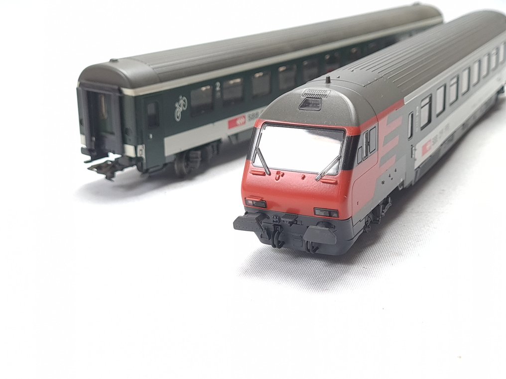 Märklin H0 - 42163/42178 - 模型客運火車 (2) - 2辆高速列车车厢配有驾驶室 - SBB #1.0