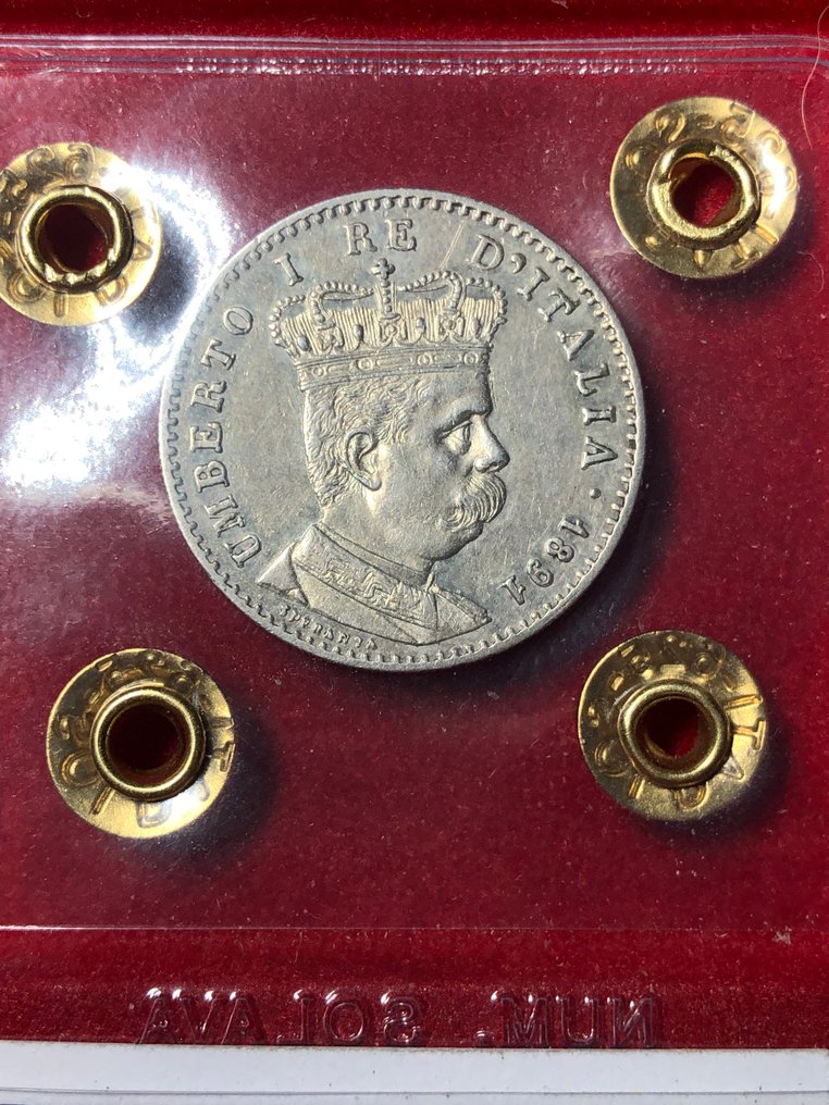 Érythrée. Umberto I. 1 Lira 2/10 di Tallero - 1891  Eccezionale Qualità #2.1