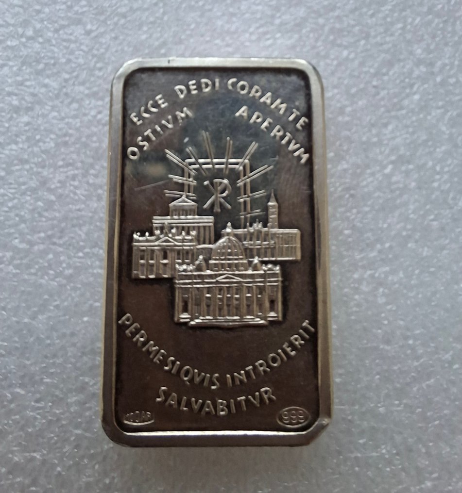 保禄六世，1975年，银质纪念牌 - 银 - 1970-1980 - 教皇保禄六世，银色 #4.3