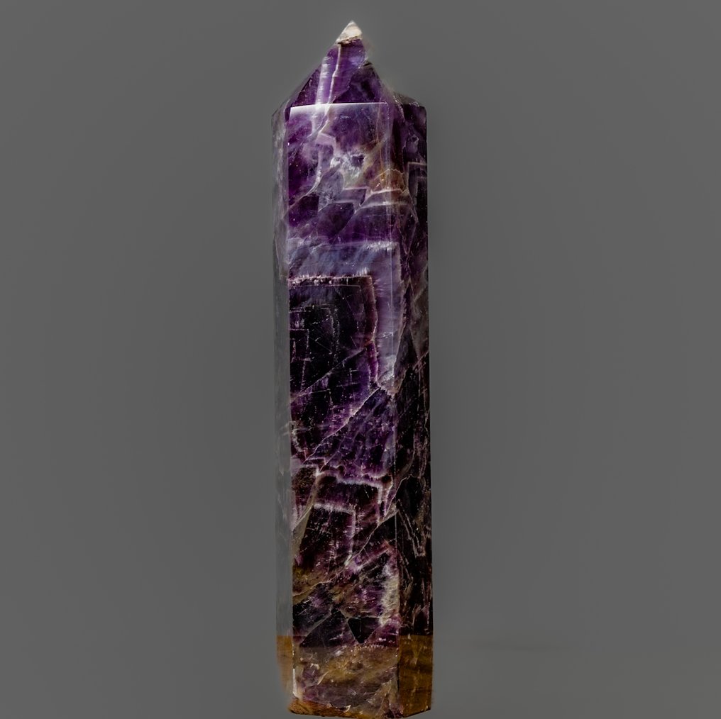 Αμέθυστος Πύργος ποιότητας Chevron Amethyst - Ύψος: 31 cm - Πλάτος: 7 cm- 2448 g #2.1
