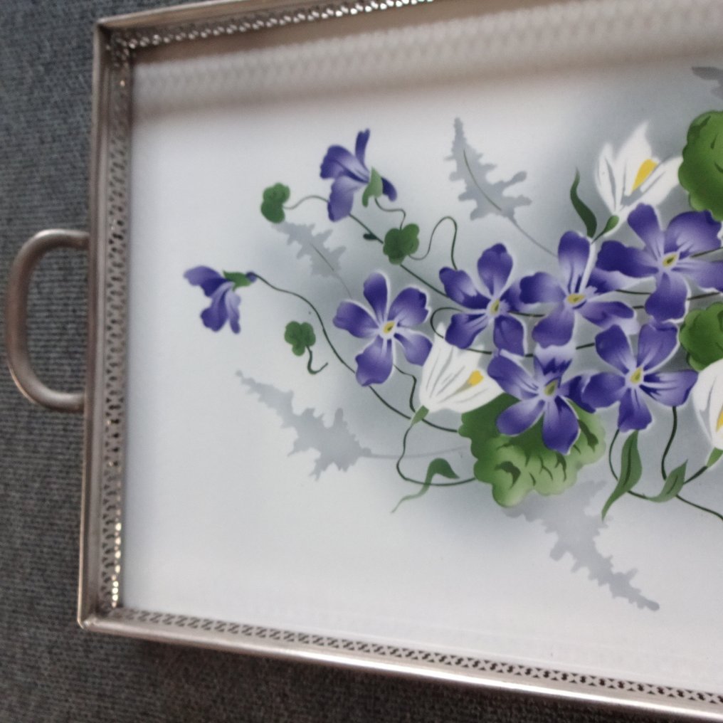 ART DECO Jugendstil - Vassoio - Ceramica, Metallo #3.2