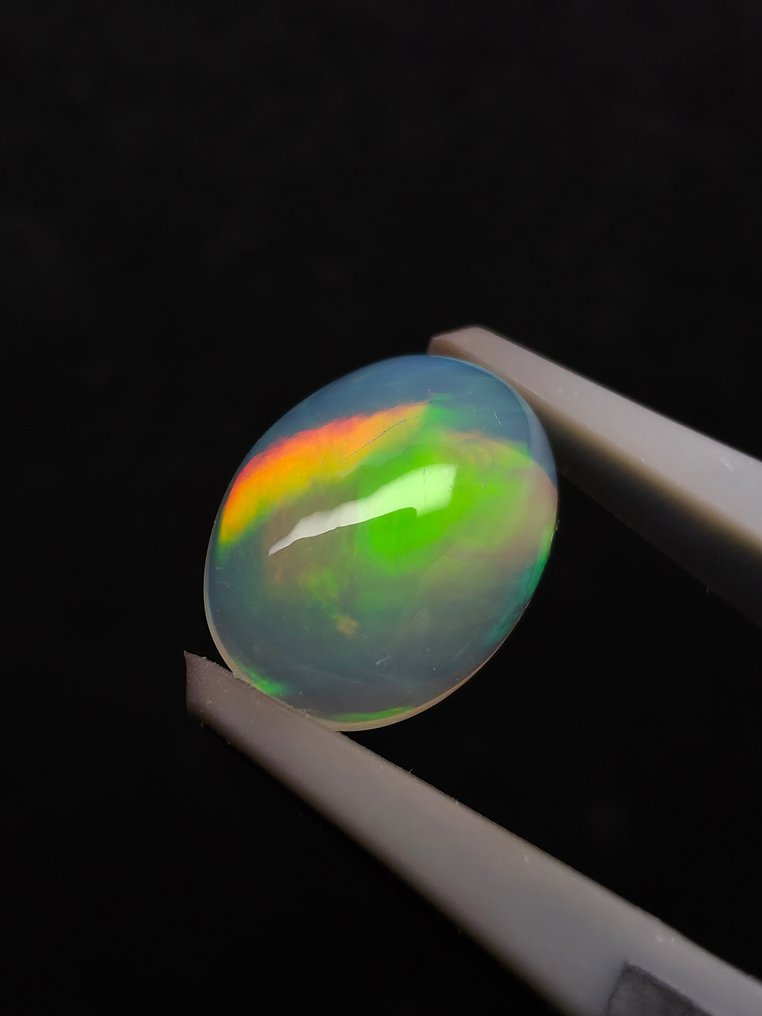 1.53克拉天然白色欧泊 弧面形 - 高度: 9.9 mm - 闊度: 7.5 mm- 0.31 g #1.0