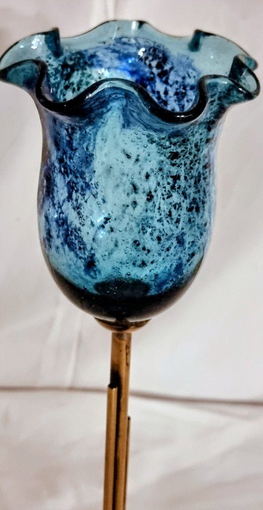 Kerzenleuchter - Glas, Messing - Jugendstil vom feinsten #1.0