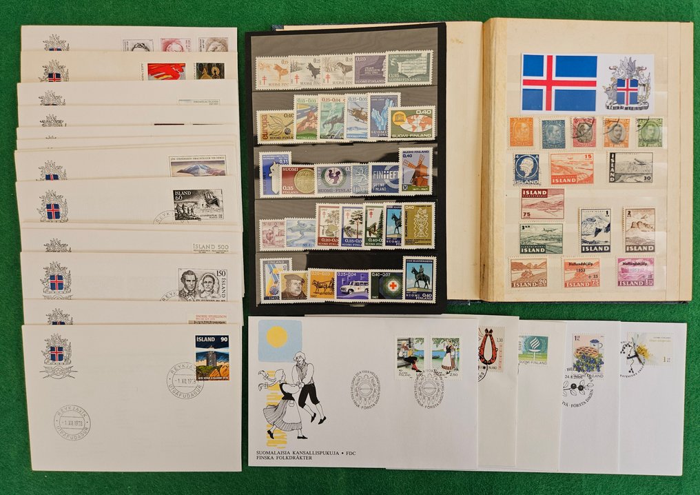 Nordics 1902/2000 - Island, Finnland und Åland, MNH-Marken und FDCs. #1.0