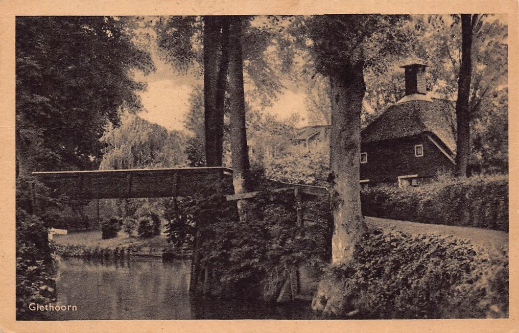 Ολλανδία - Giethoorn - παλιά τοπία χωριού - Καρτ-ποστάλ (125) - 1920-1970 #4.3