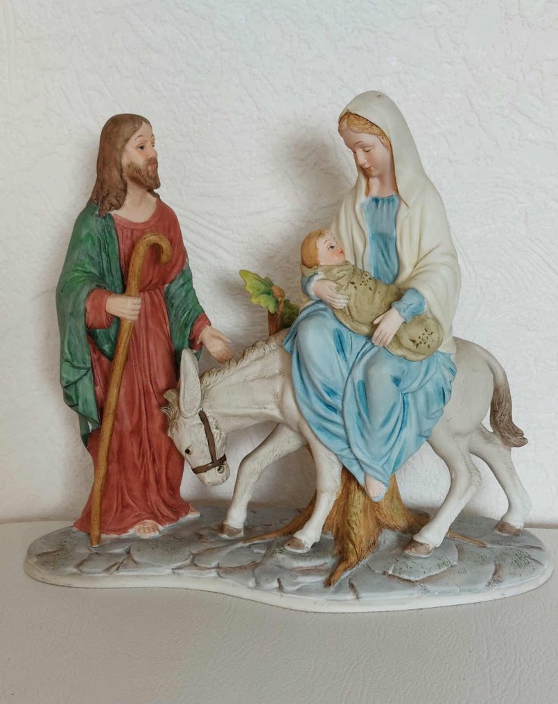 塑像, la fuite en Égypte - 22 cm - Bisquit瓷器 #1.0