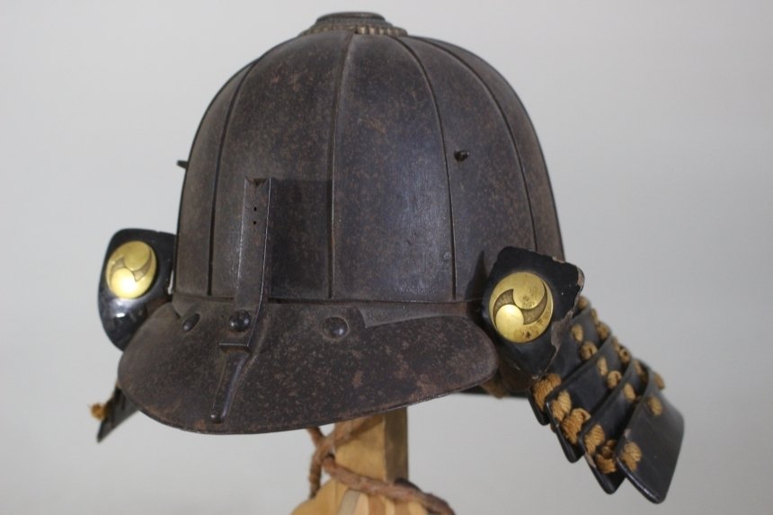 日本头盔 - 日本 - 铁萨比寺 12 研数兜铠配金家徽，前立：E3-150 Edo Period (1600-1868) #2.1