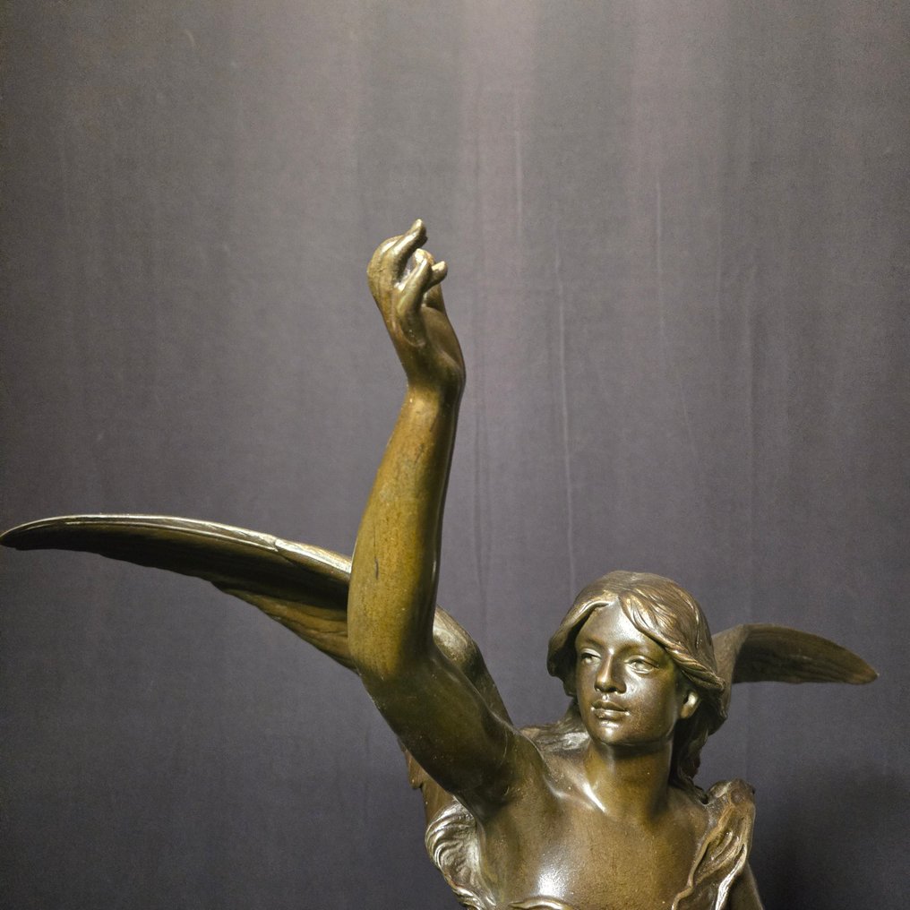 HPLE - 雕刻, La Pensee - 78 cm - 青銅色, 大理石 #3.2