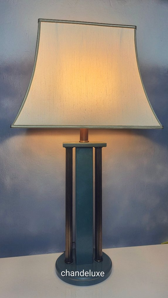 ★ HERDA - 台灯 - Vintage XL Regency Lamp - 80 cm - 木, 铜, 金属 #1.0