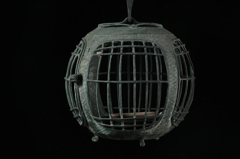 Αρχαίο χάλκινο κρεμαστό φανάρι με μοτίβο Shippo-Tsunagi. - Χαλκός - Ιαπωνία - 1603-1912 #3.2