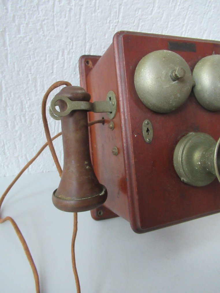 Bell Telephone - MFG Company - Anvers - Belgique - Telefon analogic - Lemn și cupru #1.0