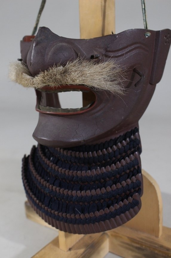 盔甲 - 日本 - 铁砂锻造面罩配切削小札盔甲的武士盔甲：E3-118 江戶時代（1600-1868） #1.0