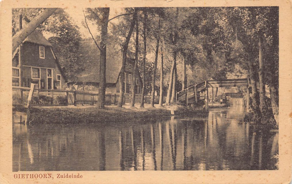 Ολλανδία - Giethoorn - παλιά τοπία χωριού - Καρτ-ποστάλ (125) - 1920-1970 #1.0