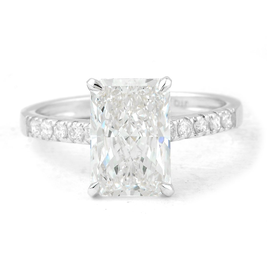 沒有保留價 - 戒指 - 14 克拉 白金 -  4.34ct. tw. 鉆石 (實驗室培育) - 鉆石 #1.0