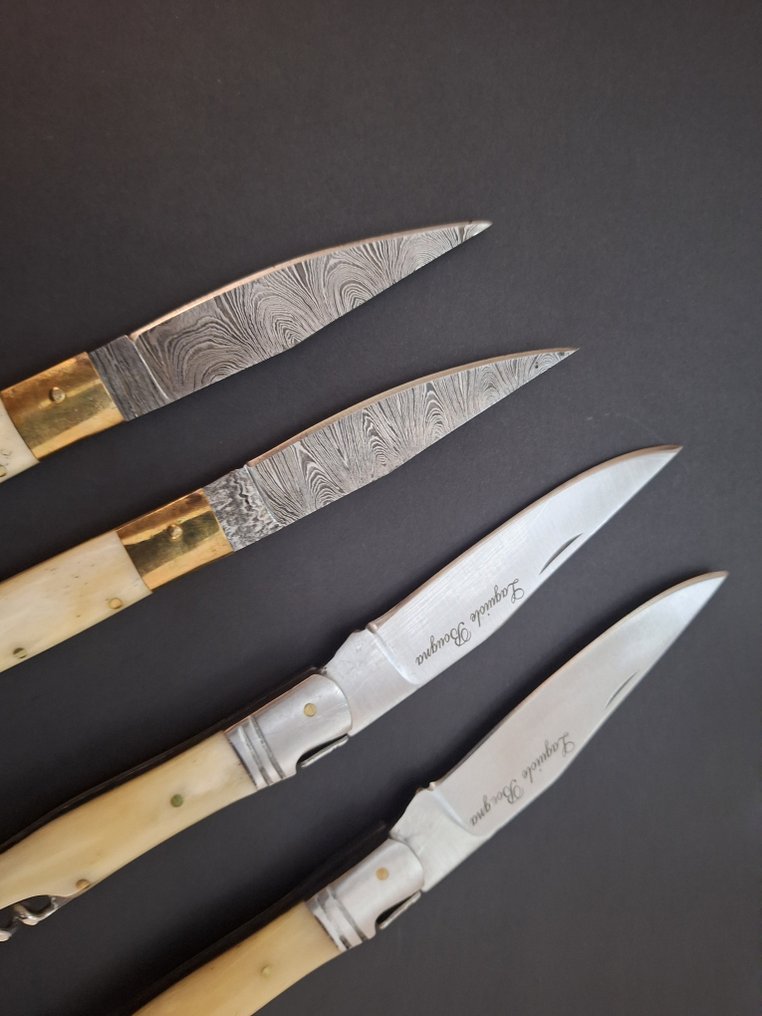 K.Roman K.Romain - Cuchillo de cocina - Kitchen knife set -  Cuchillos tradicionales de la cocina Pattada y cuchillos Laguiole Bougna del artista francés. - Acero, Madera - Francia - Designed By K Romain #2.1