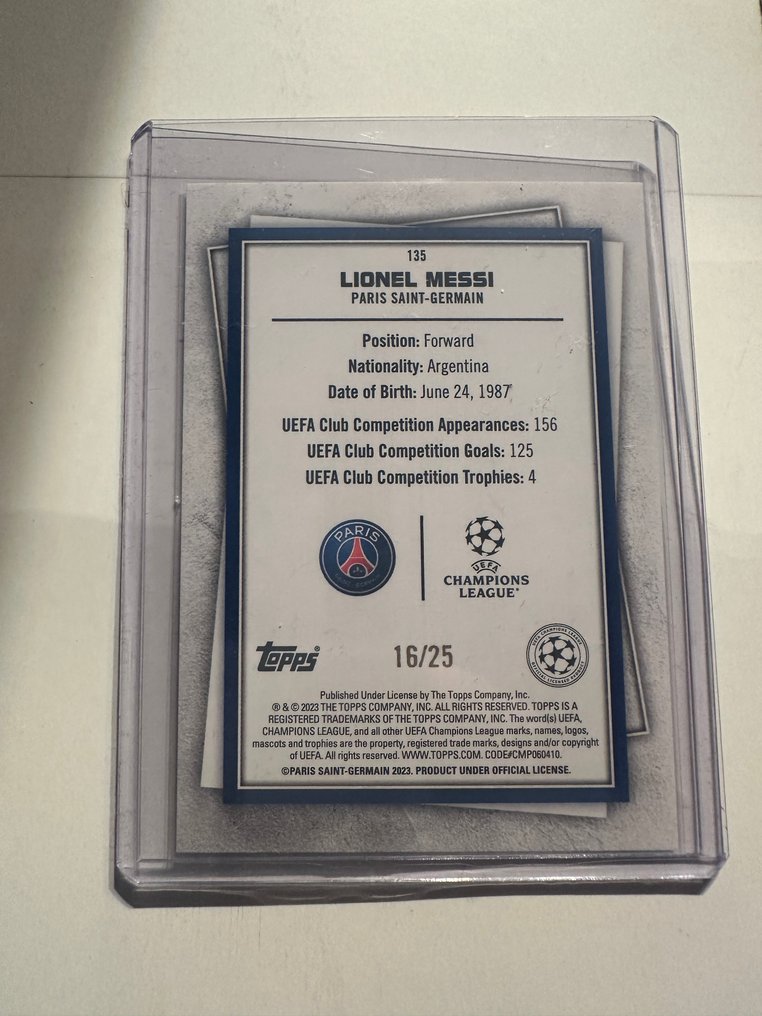 2022/23 Topps Superstars Lionel Messi /25 Parallellkort - 1 Card - Utmärkt (EX) #1.0