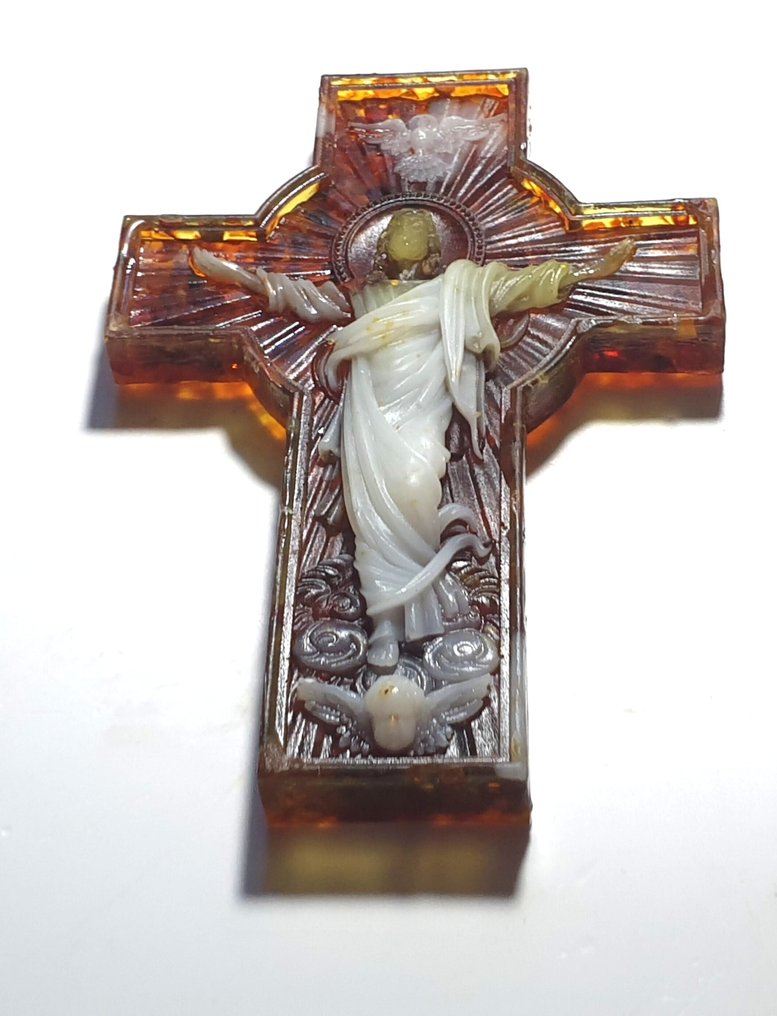  十字架 - 铸造的波罗的海琥珀树脂 - 2020+ - 装饰十字架  #2.1