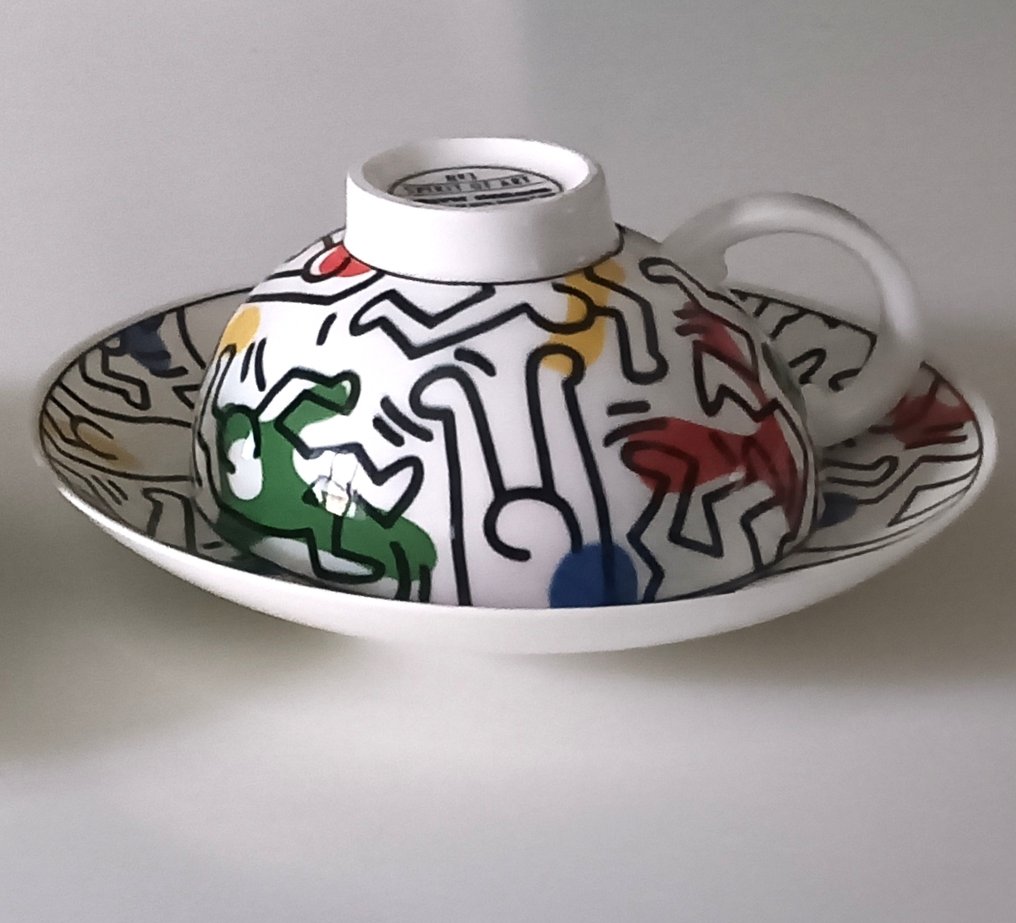 Keith Haring (1958 - 1990) - Φλιτζάνι και πιατάκι (3) - Πορσελάνη - Πνεύμα της Τέχνης #3.2
