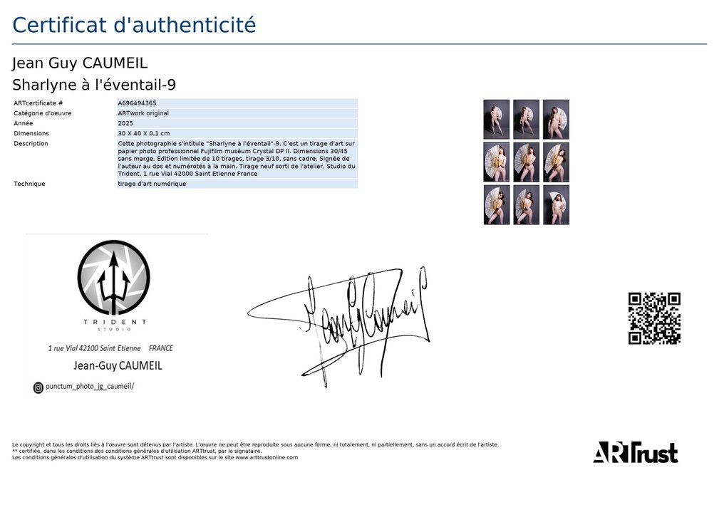 Jean-Guy Caumeil (1945–2018) - Sharlyne à l'éventail-9 #4.3